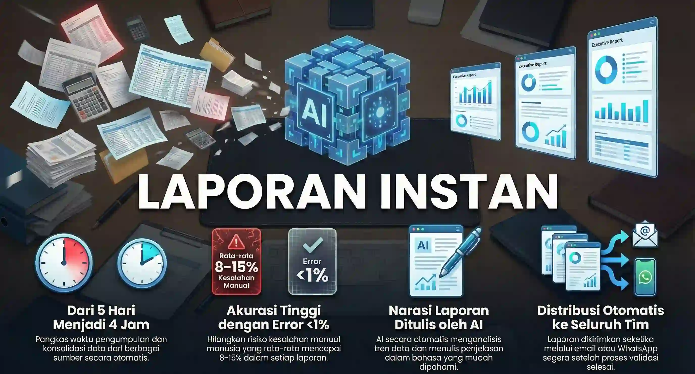Pelatihan AI untuk Automasi Laporan Bulanan